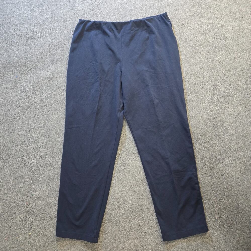 LL Bean Pants Womens Size 1X Blue Perfect Knit Straight Leg Capsule Casual Basic